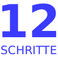 12 Schritte LOGO 120 blue